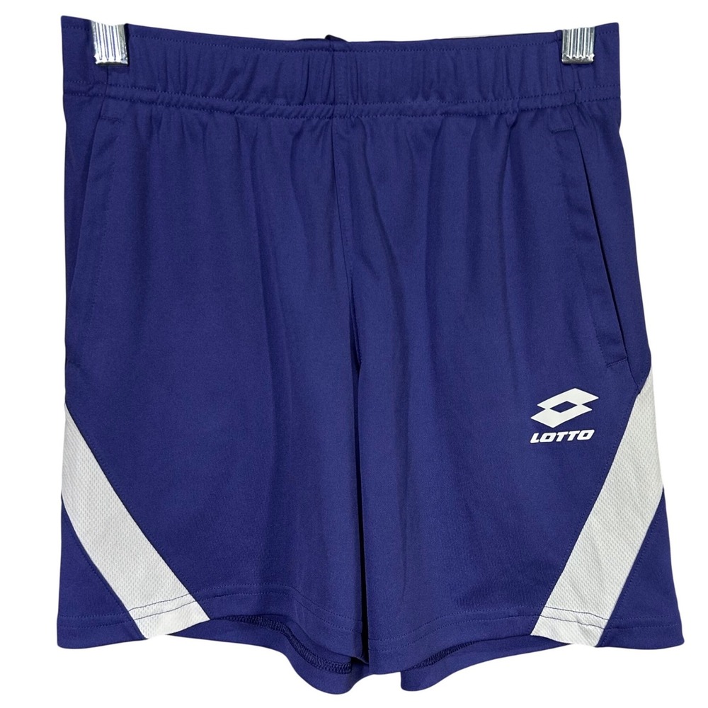 Lotto‎ Kids Soccer Shorts Athletic Training Blue Size S 8-9 Polyester Brand New